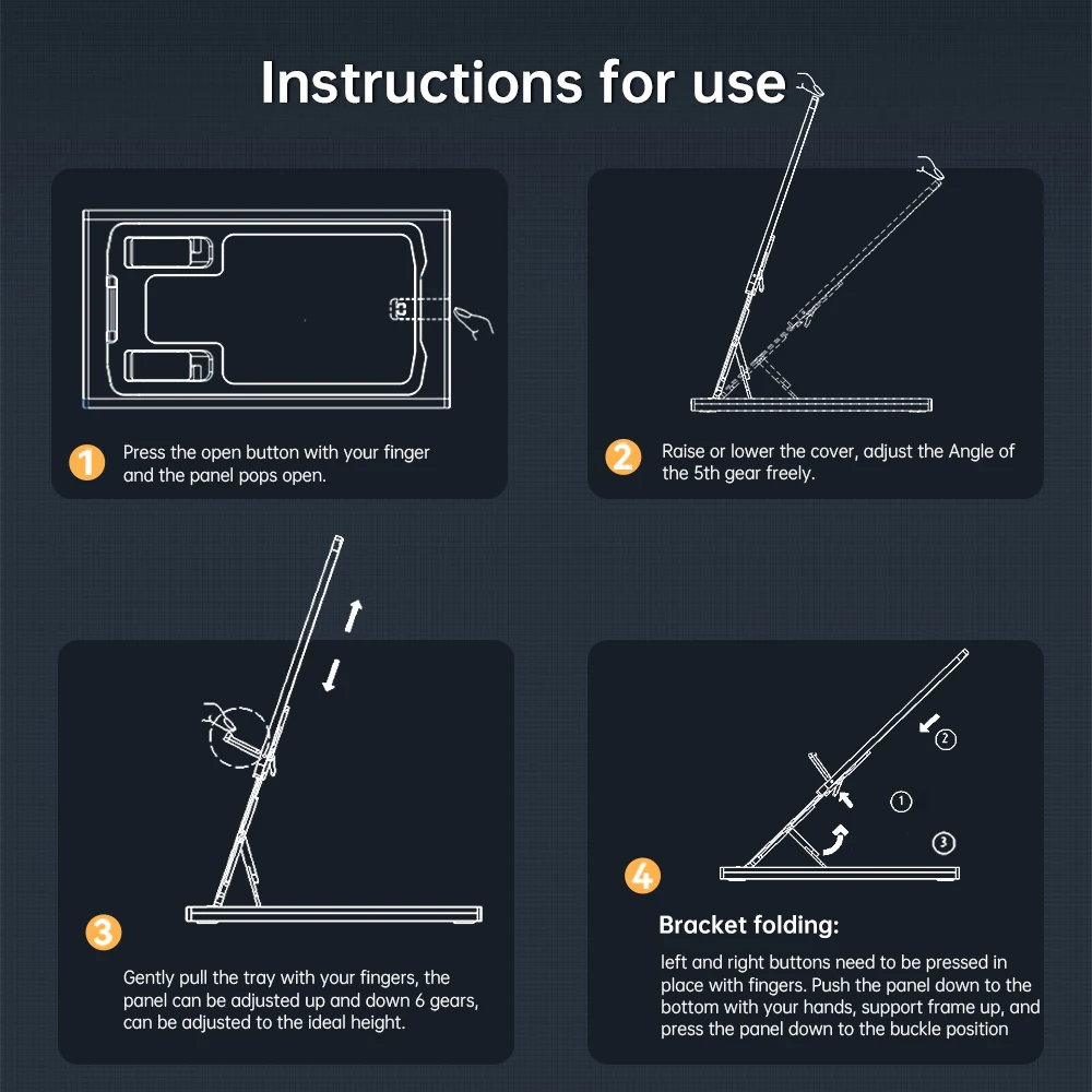 Portable Metal Phone Holder For iPhone Huawei Samsung Xiaomi Foldable Holder Stand For iPad Adjustable Tablet Desktop Holder - view 3