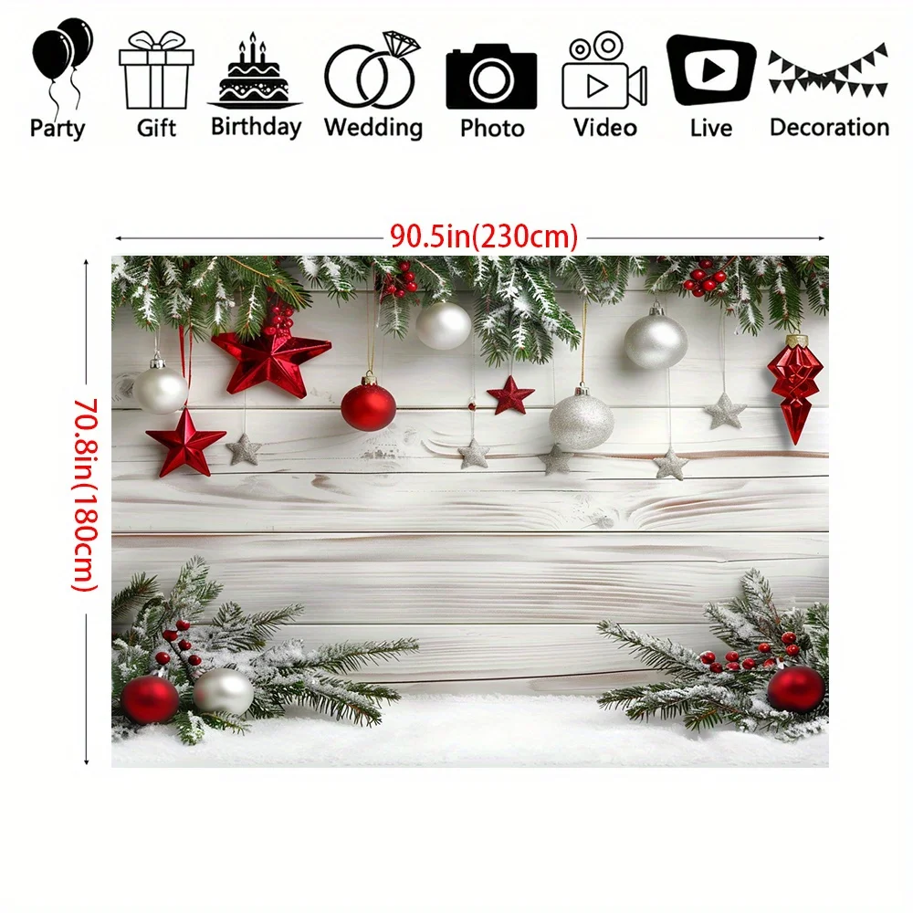 Christmas decoration background - Snowflake, star and planet design, polyester party banners for indoor and outdoor use