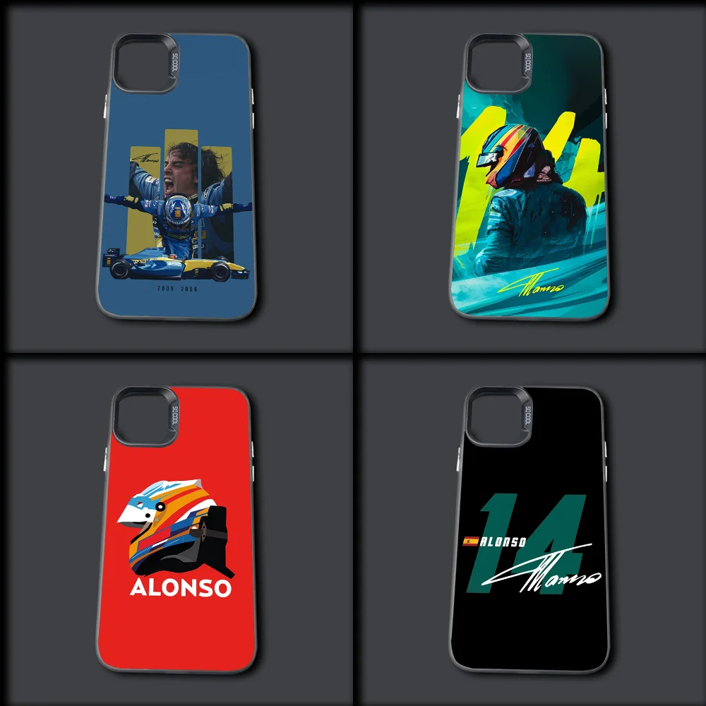 

Racing Driver F-Fernando Alonso Phone Case For iPhone 16,15,14,13,12,11,Mini,Pro,MAX Gray Drop Matte Shockproof Soft Cover