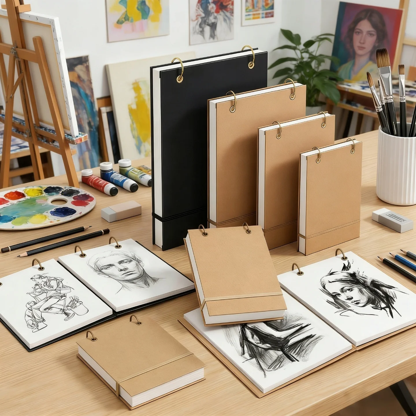 Detachable Art Sketchbook for Students- A5/A4/8K Heavyweight Paper Durable Hardcover for Drawing & Sketching Sketch Pad Notebook