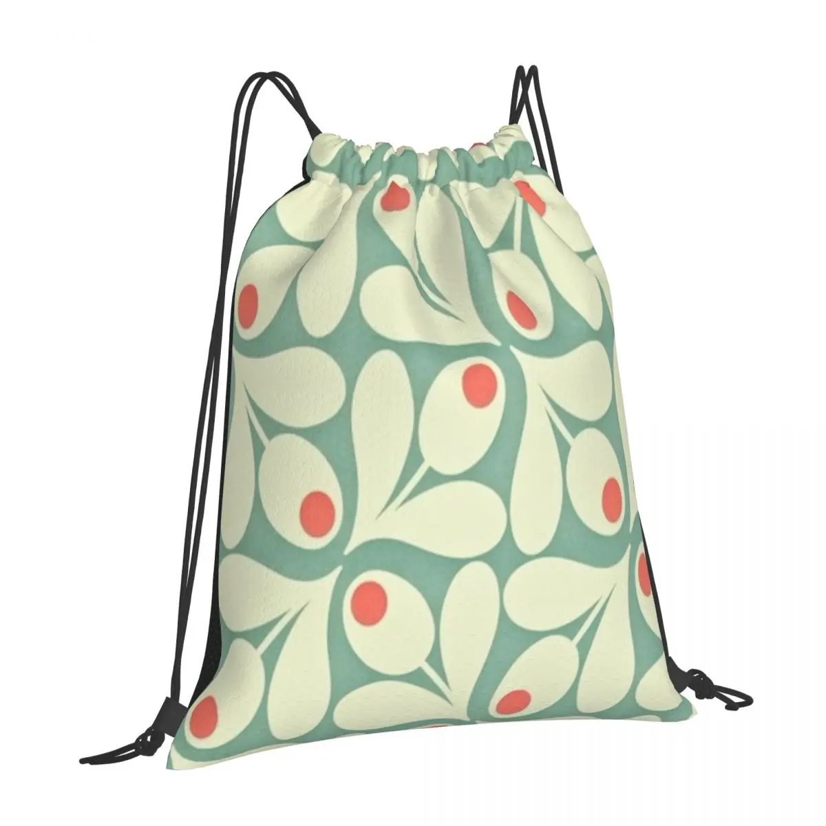 Orla Kiely-1542巾着バックパック、女性用トラベルバッグ、ロープ付きメンズバックパック