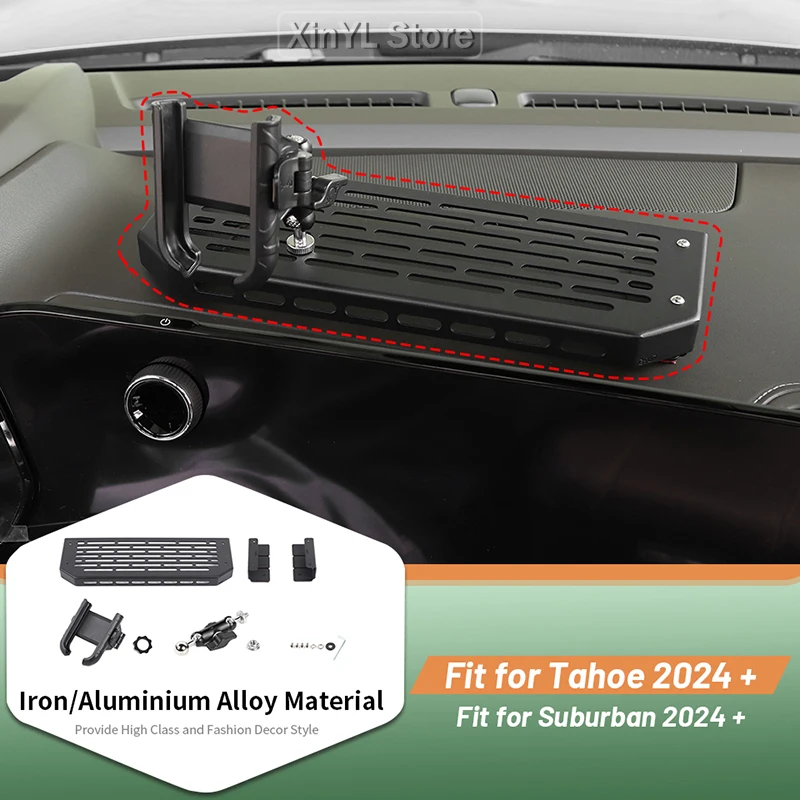 Car Center Console Phone Holder Multi Function Expansion Stand For  Chevy Suburban/Tahoe 2024 Up Interior Accessories