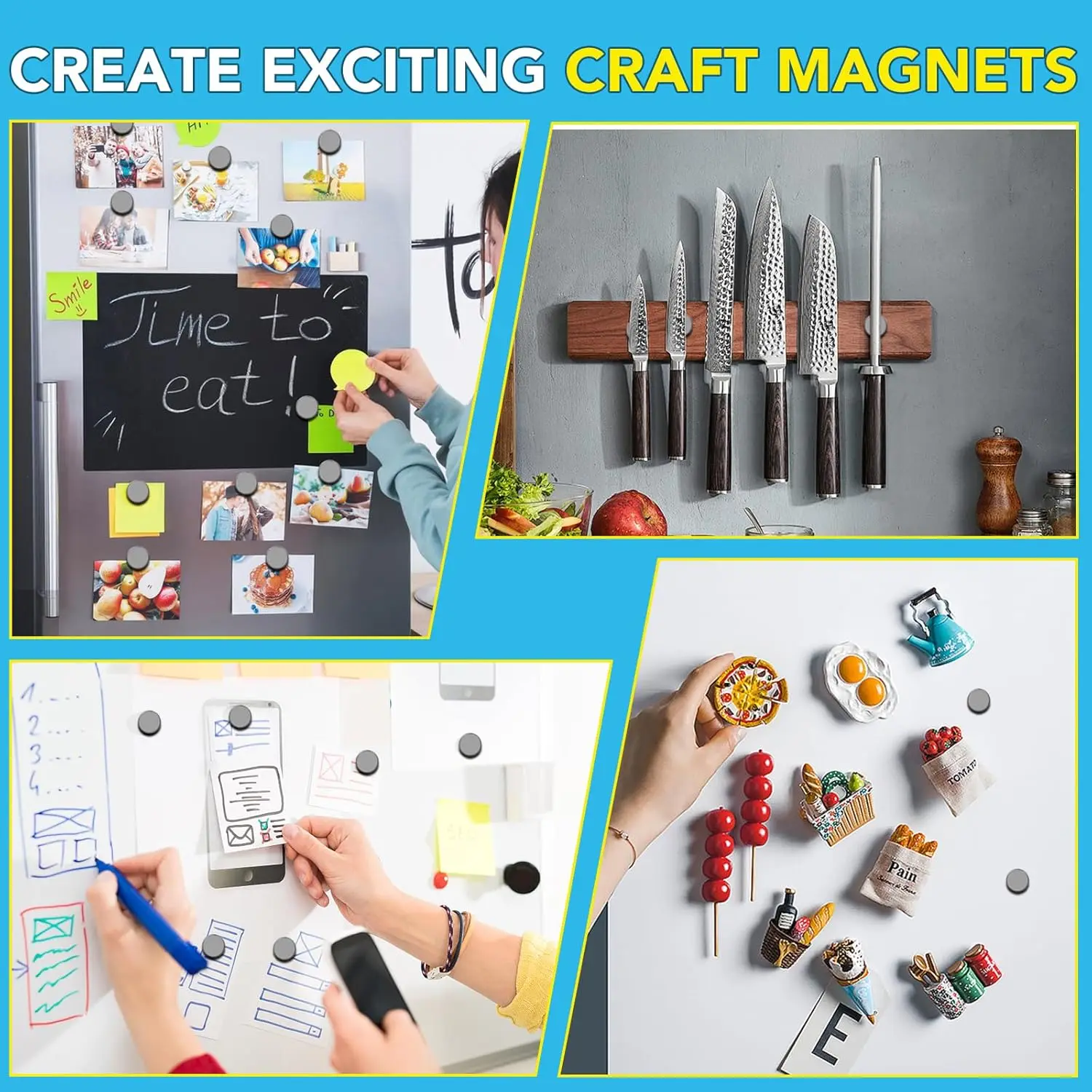 20/40/50/100Pcs Black Industrial Magnets, Round Magnetic Discs, Fridge Ferrite Magnets for Fridge & Bulletin Board, 17x2.5mm view 6
