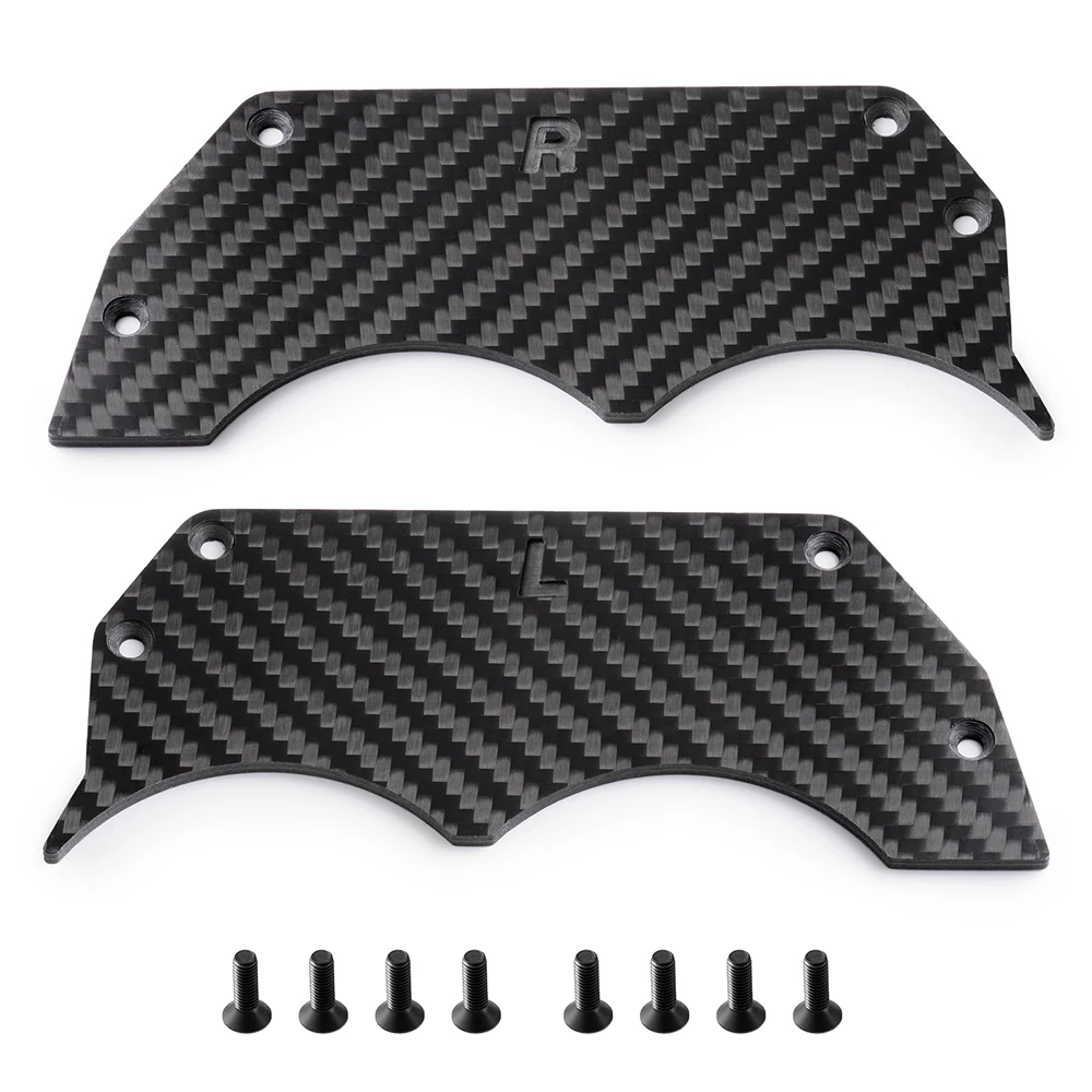 YEAHRUN Carbon Fiber Air Dam Diffuser Wheel Covers Plate for Arrma 1/7 Felony 6S Street Bash All-road Muscle Car Upgrade Parts