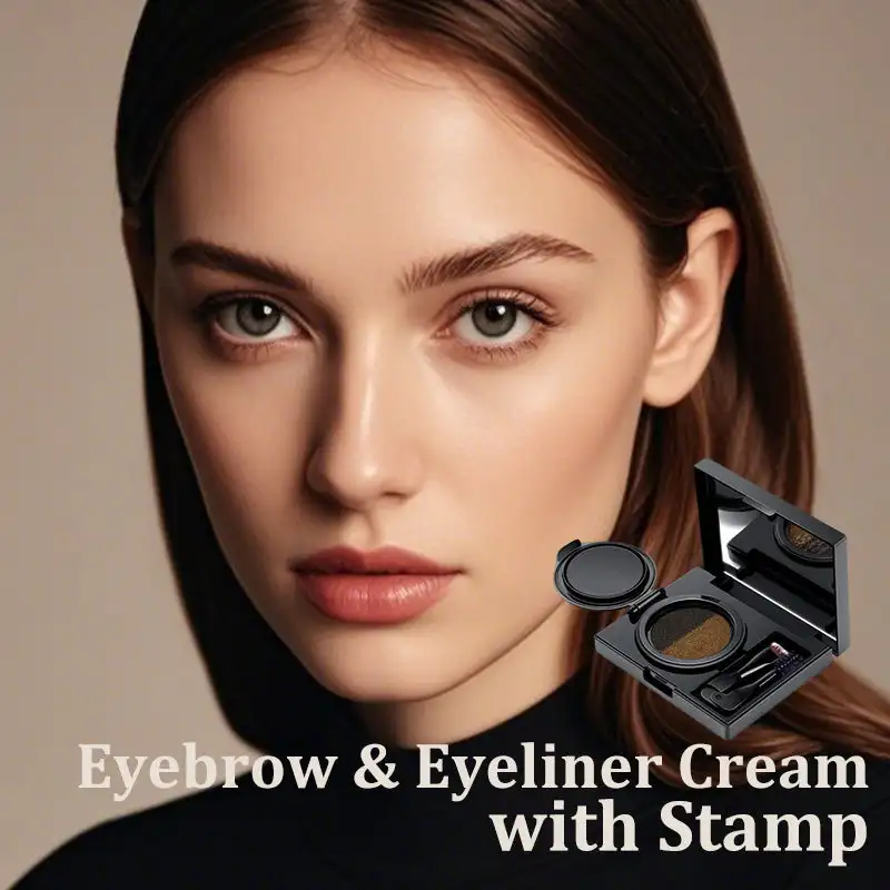 Two-color Air Cushion Eyebrow Powder Color Waterproof and Sweat-proof Long-lasting Eye Brow Cream