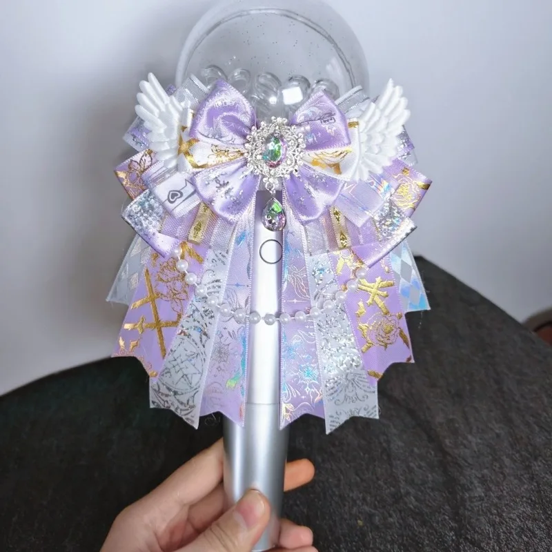 

Luxury Rhinestone Lolita Bow Cosplay Costume Tie High-end Brooch Collar Flowers Anime Support Stick Handmade Bowkont Accessories