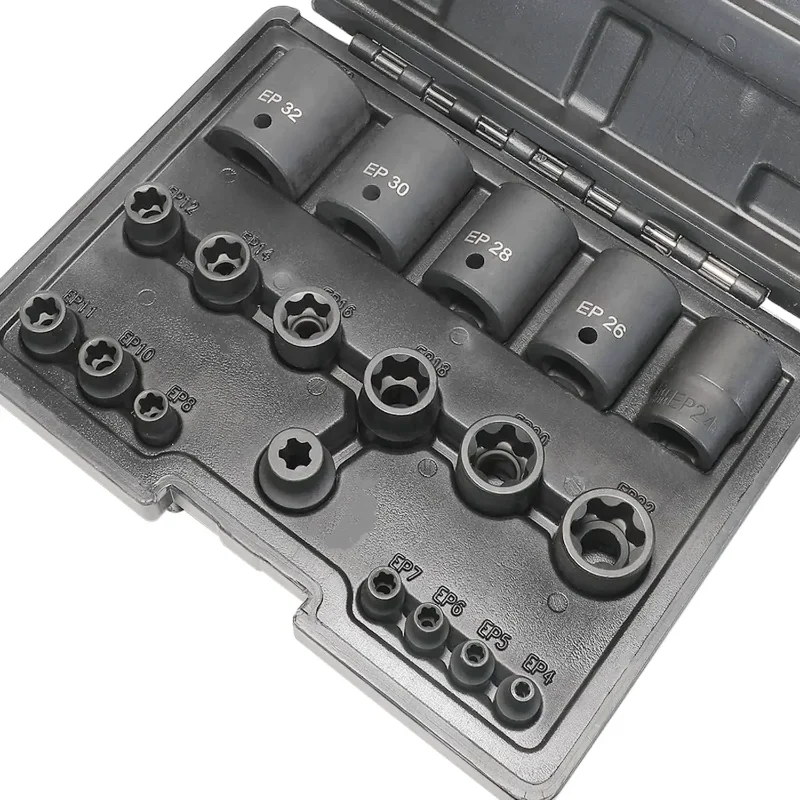 

Набор внешних розеток Torx Plus, 19 шт., 6-точечная EP-розетка EP4-32 с 1/2 дюйма, 3/8 дюйма, 1/4 дюйма Dr для аккумулятора Tesla Reta