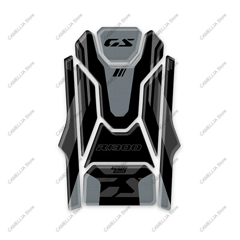 Motorcycle Fuel Tank Pad 3D Gel Resin Stickers For BMW R1300GS R 1300 GS R 1300GS Triple Black 2023 2024 Tank Protector