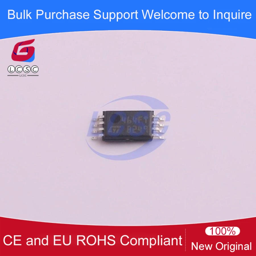 

M24C64-FDW6TP 464FT 64Kbit 1.7V~5.5V Serial I2C EEPROM IC Chip Integrated Circuit 10Pcs/Pack