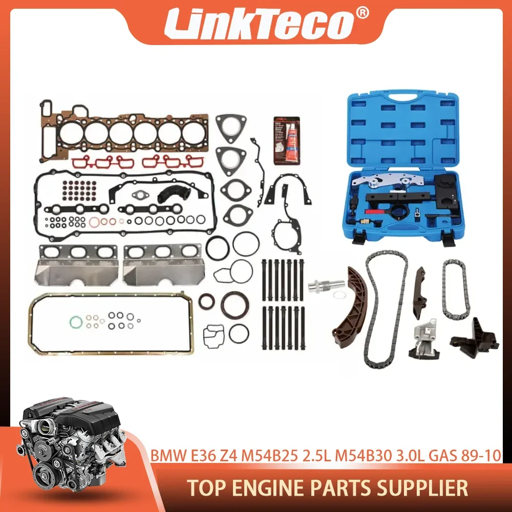 

Timing Chain Kit Tool Head Gasket Set For BMW E36 E46 E53 E83 323i 325i 330Ci 520i X3 X5 Z3 Z4 M54B25 2.5L M54B30 3.0L GAS 89-10