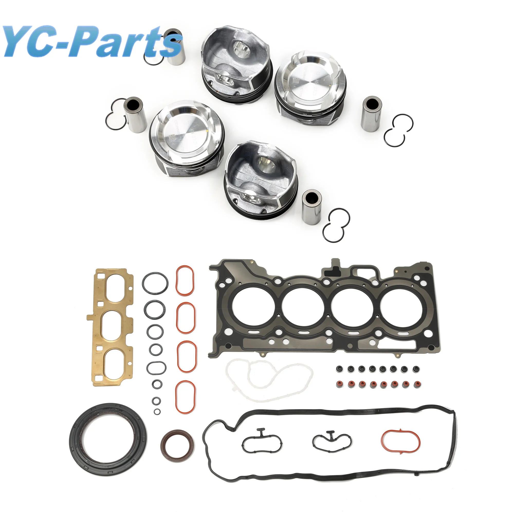 M282.914 1.3T Cylinder Head Gasket Repair Kit & Piston Rings Set for Mercedes-Benz W177 V177 W247 C118 X118 H247 X247 4-matic