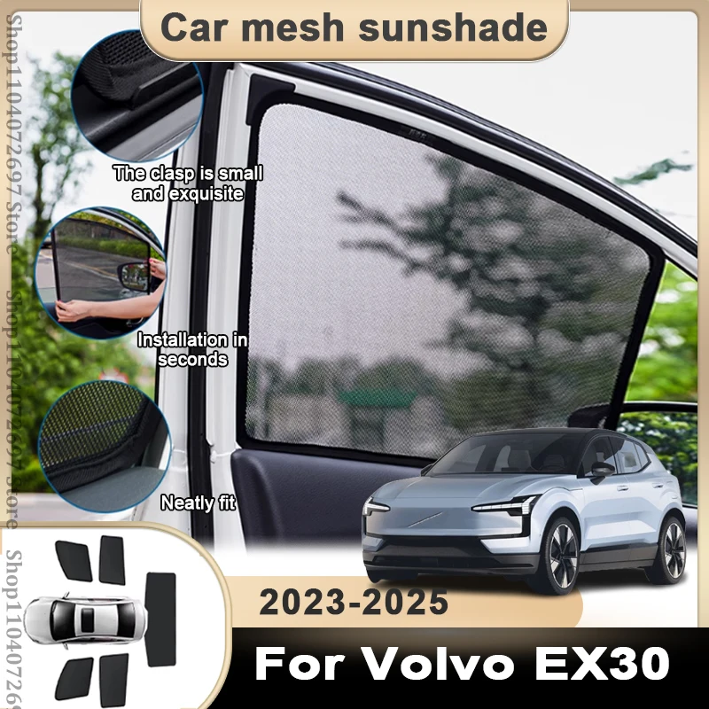 

Магнитный солнцезащитный козырек для автомобиля Volvo EX30 2023 2024 2025 Защитная крышка на лобовое стекло для переднего бокового окна, защитная шторка для автомобиля