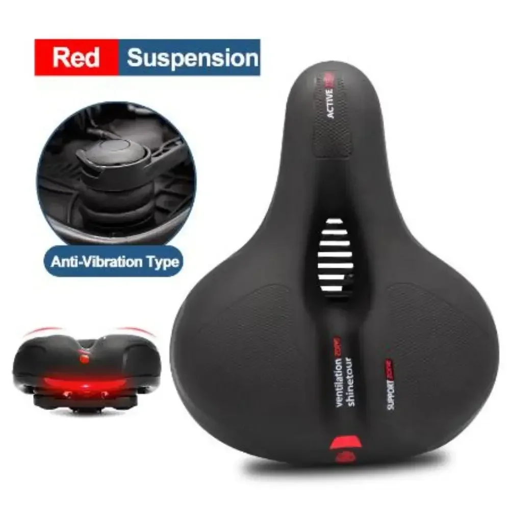 AliExpress ThinkRider Hollow Breathable Bicycle Saddle Men Women MTB Road Bike Saddle Shock Absorbing Comfortable Big Butt Bike Seat Safety Warning