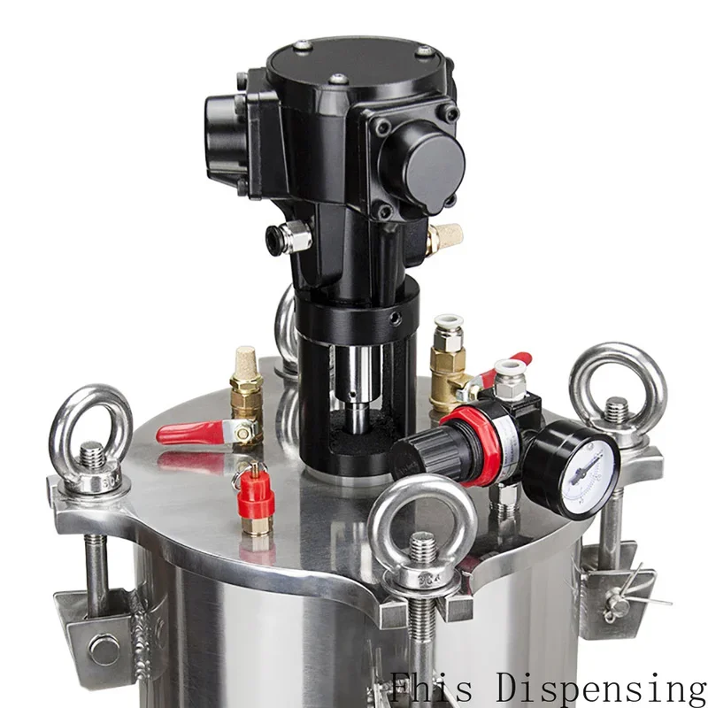 

4L Stainless Steel Pressure Drum with Pneumatic Stirring for Glue Distribution