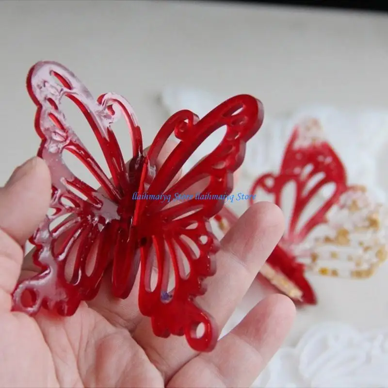 

573B Silicone Jewelry Mold Epoxy Butterfly Accessories Mould for Crafting Enthusiasts