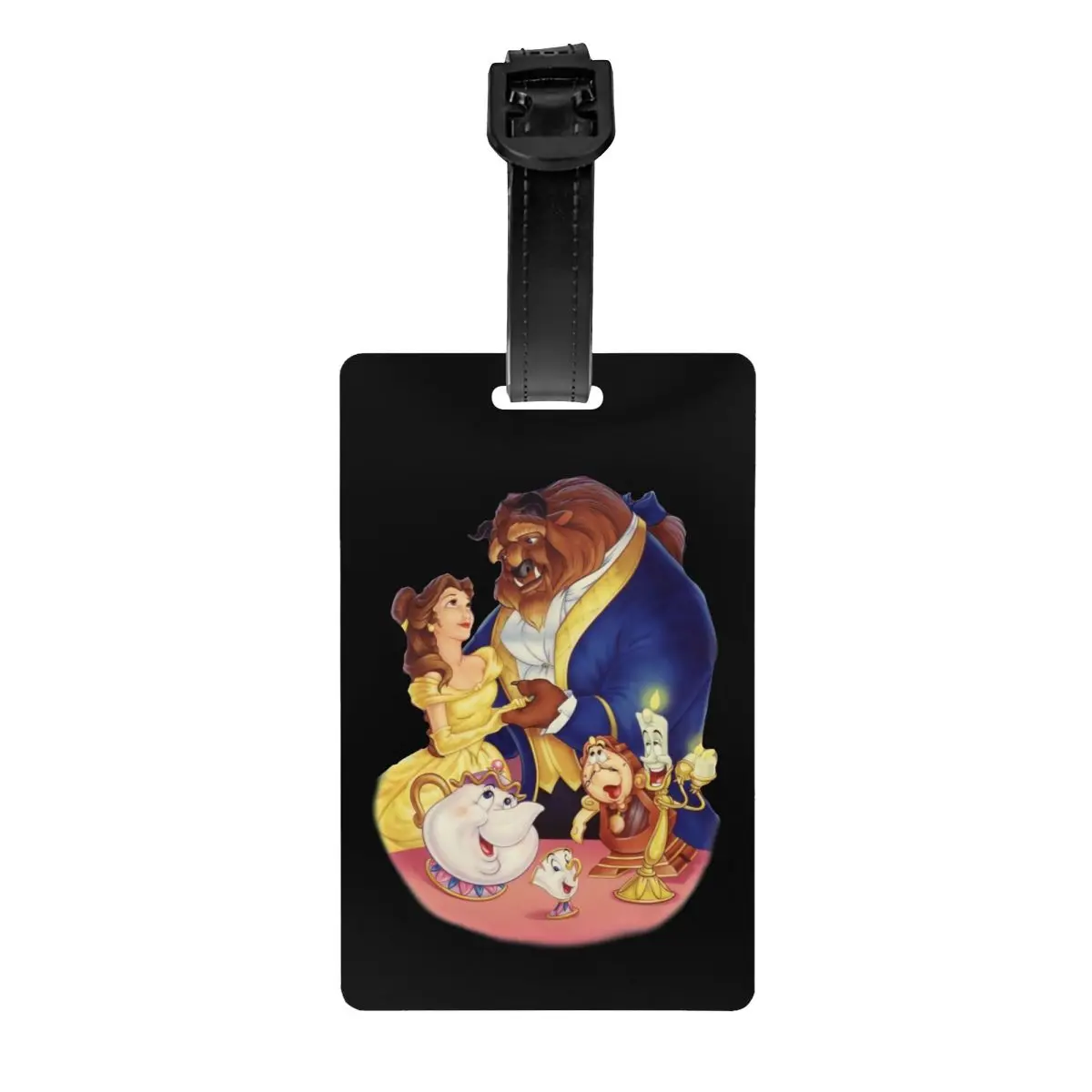 Beauty And The Beast Belle Princess Prince Adam Luggage Tag for Travel Bag Suitcase Privacy Cover ID Label