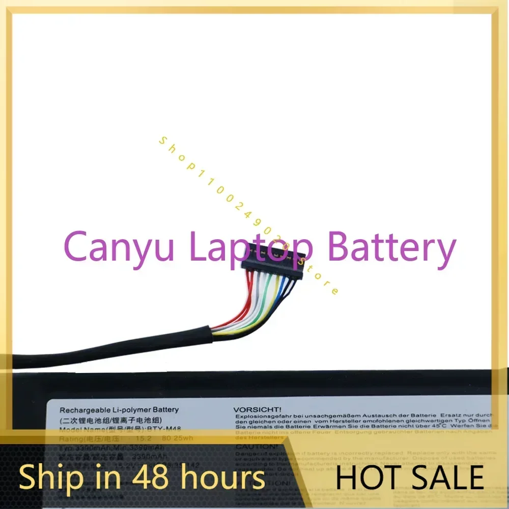 New BTY-M48   For MSI PS42 8RB 8RA 8RC For MECHREVO S1 S1-C1 4ICP5/41/119 15.2V 50WH/3390mAh Laptop battery