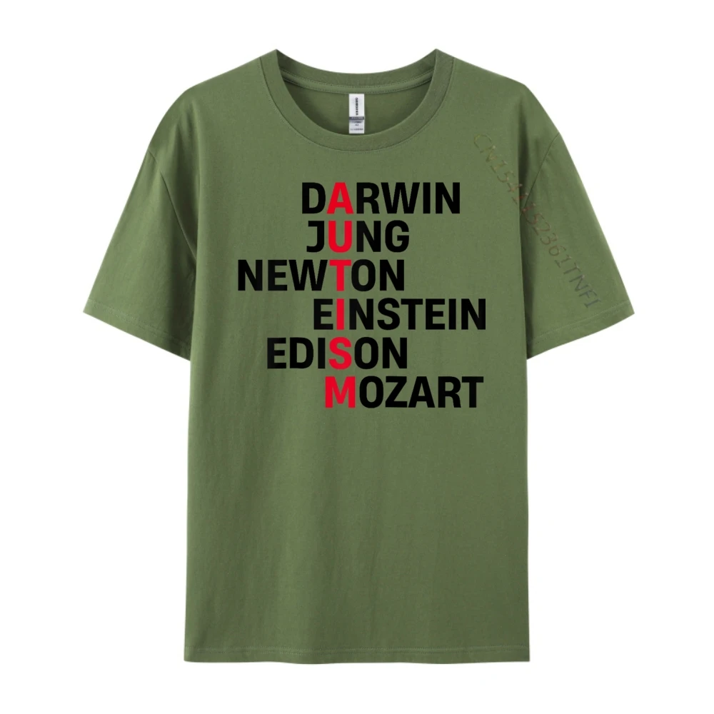 

Darwin Jung Newton Einstein Edison Mozart Autism Awareness Raglan Graphic Tees Men Cheap Father's Day
