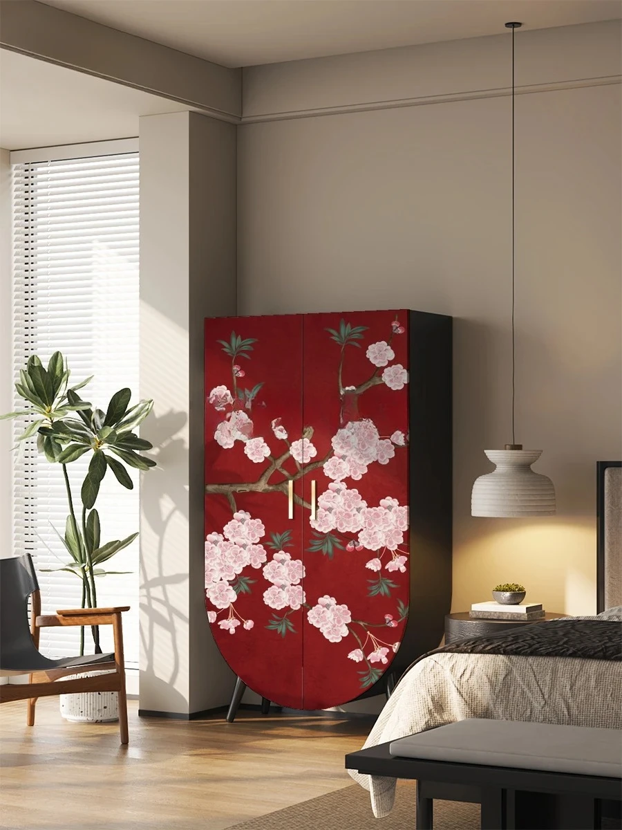 

LYN French Chinese style wardrobe bedroom integrated storage solid wood simple locker