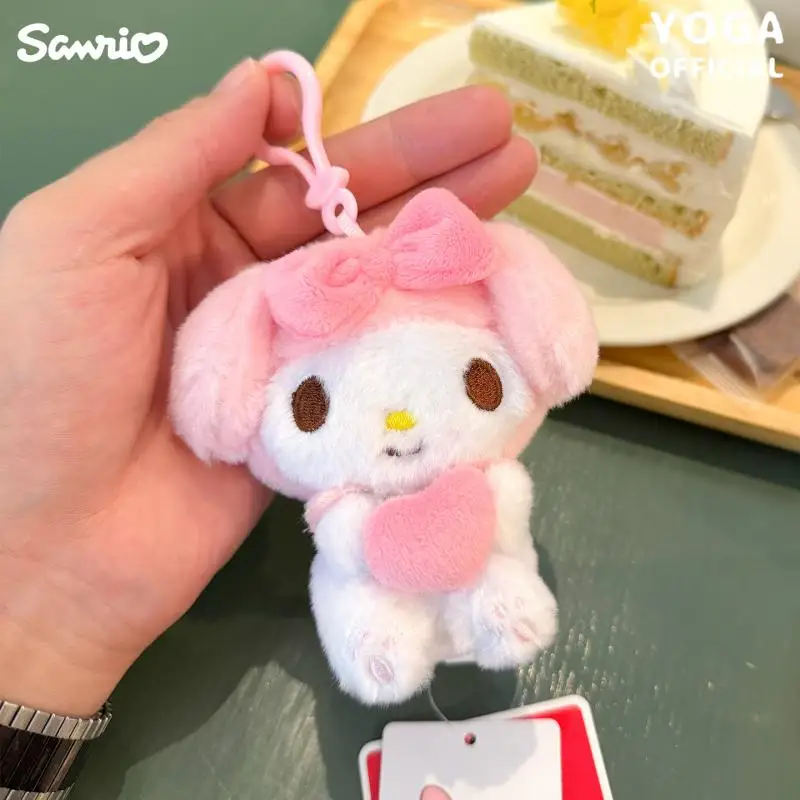 Kawaii Sanrio Kuromi Cinnamoroll Plüschtiere Cartoon Kuromi Liebe Rucksack Schlüsselanhänger Weiche Angefüllte Puppe Mädchen Festival Kreatives Geschenk