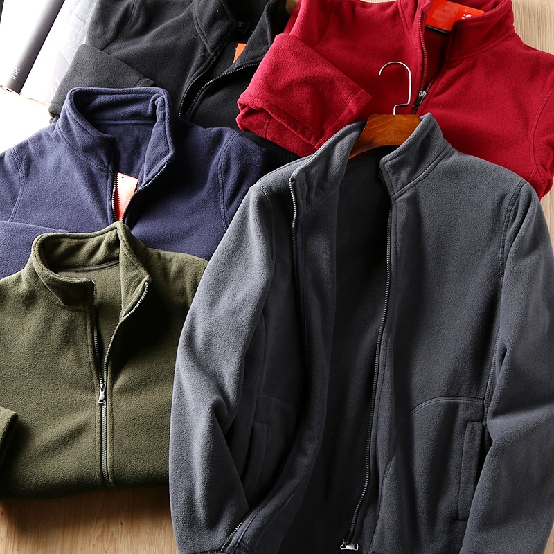 

Basic Sle Men's Fce Jaet Sweatirt Casual Autumn Winter Faionable Plain Color Stand Fit Quali Clothing