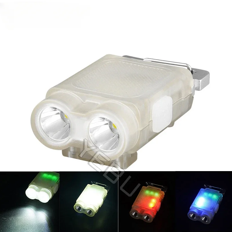 1-5PCS Mini Fluorescent keychain Work Light Magnetic Suction Multifunctional Flashlight Outdoor Portable Emergency maintenance