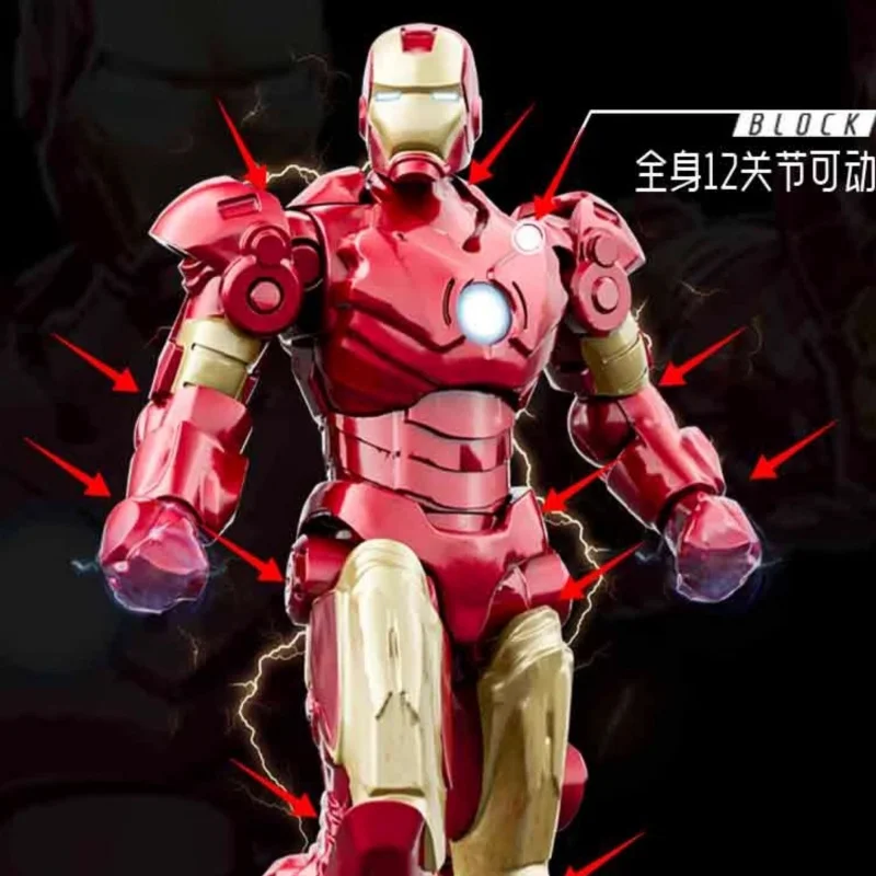 Iron Man – figurine officielle Iron Man, édition limitée, Mini boîte aveugle, modèle d'assemblage, jouet d'exposition à collectionner pour garçons