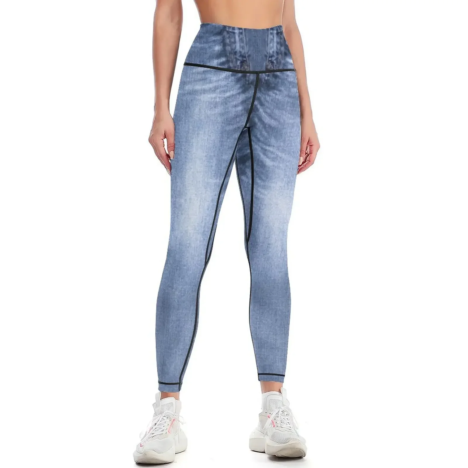 

Acid Wash Style Blue Jeans Leggings trousers Tight fitting woman gym clothing harem pants Womens Leggings