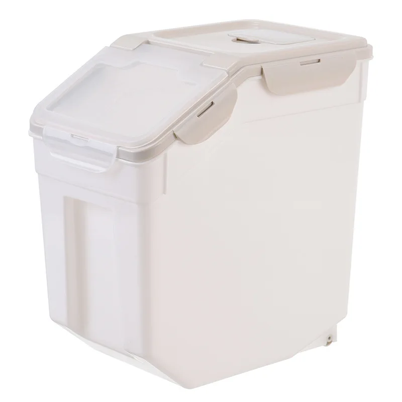 

10KG/15KG/20KG High Value Rice Box PP Rice Bucket with a Measuring Cup Rice Plastic Storage Container