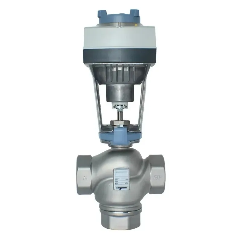 

Electric Linear Actuator Valve AC24V Motorized Globe Three Way Analog Control Stainless Steel OEM Water Heating Cooling