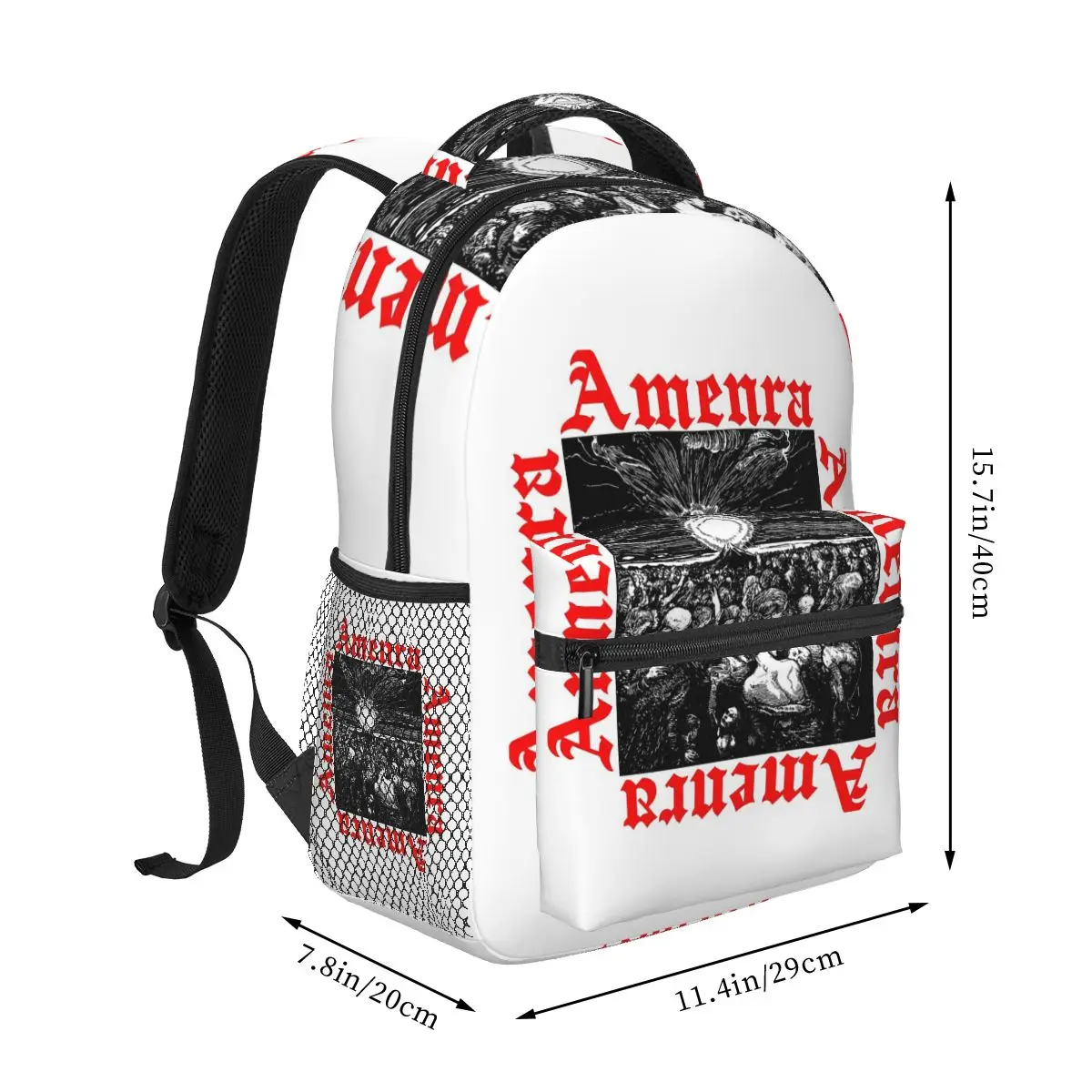 Black Sillhouette Of Sludge Metal Band Amenra Backpacks Boys Girls Bookbag Children School Bags Cartoon Rucksack Shoulder Bag