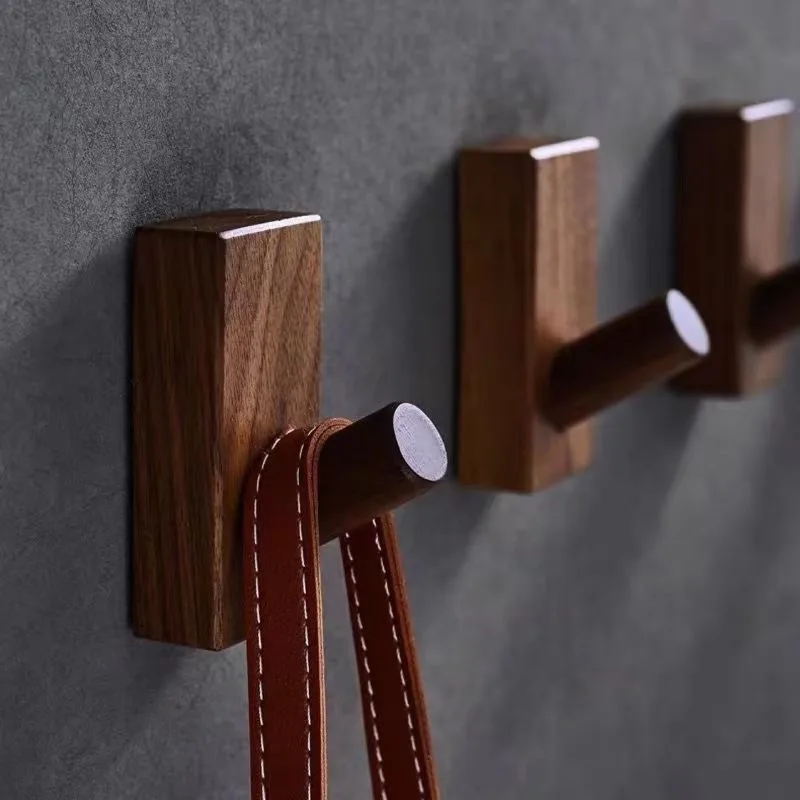 Creative 2Pcs Solid Wood Desktop Hook Organizer, Nordic Wall‑Hanging Coat Hooks for Entryway Porch Home Decoration