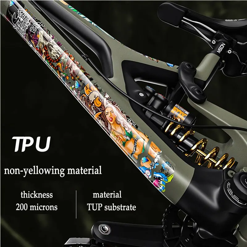 ENLEE Bicycle Frame Protector Anti-Scratch Bicycle Protection Film Bicycle Protector Strong Upgraded Material Multiple Choices