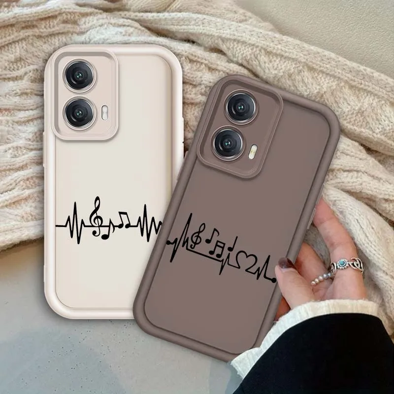 

Cool Line Music Popular For Motorola G85 Edge 50 G24 G35 E14 G04 G34 G Stylus G54 G13 G32 G14 5G Eye Ladder Phone Case