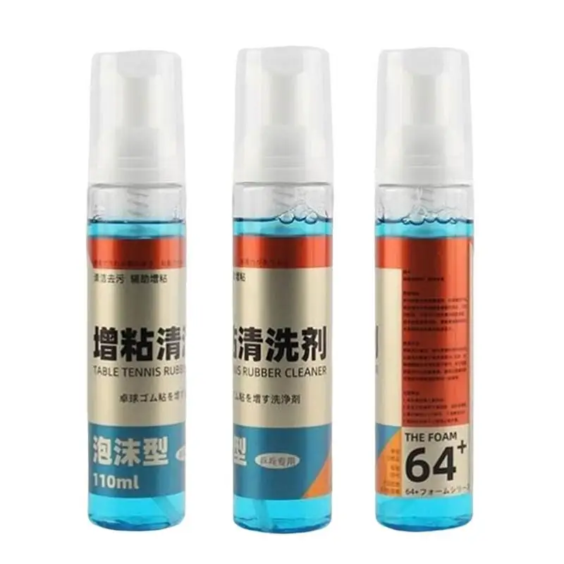 110ml Table Tennis Rubber Cleaner Foam Rubber Care Cleaning Spray Table Tennis Care Accessories With Sponge