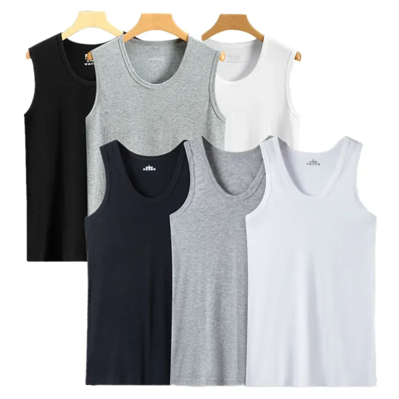 Men Cotton Vest Narrow Broad Shoulders Tank Tops Underwear Boy Under Clothes T- Shirts Sleeveless Singlets Undershirt