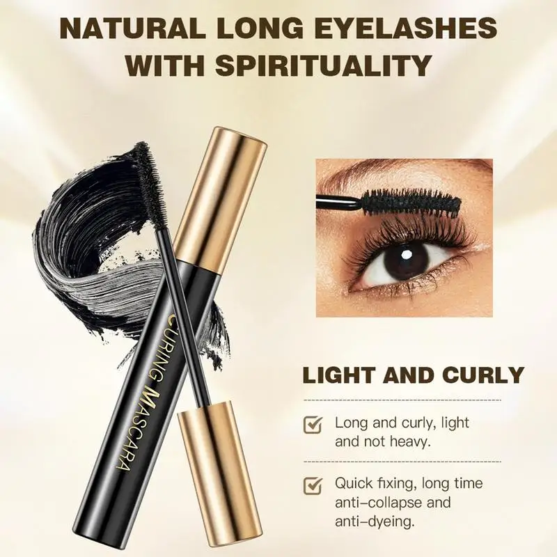 Mascara à friser imperméable à l'eau, séchage rapide, non épanoui, extension de cils, cosmétiques de maquillage, optique naturelle, 1 ensemble