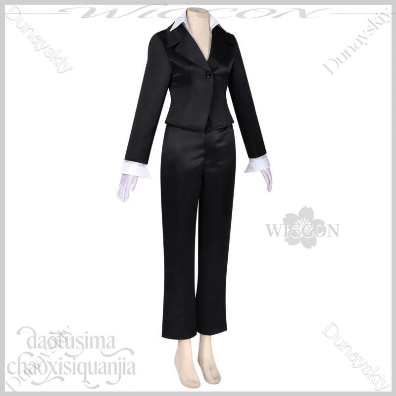 Halloween Mizi Full Suit Wigs Mask Zombie Stage Pink Twin Tails New Outfit Black Suit Shirt Gloves Cosplay Anime Alien Stage view 4