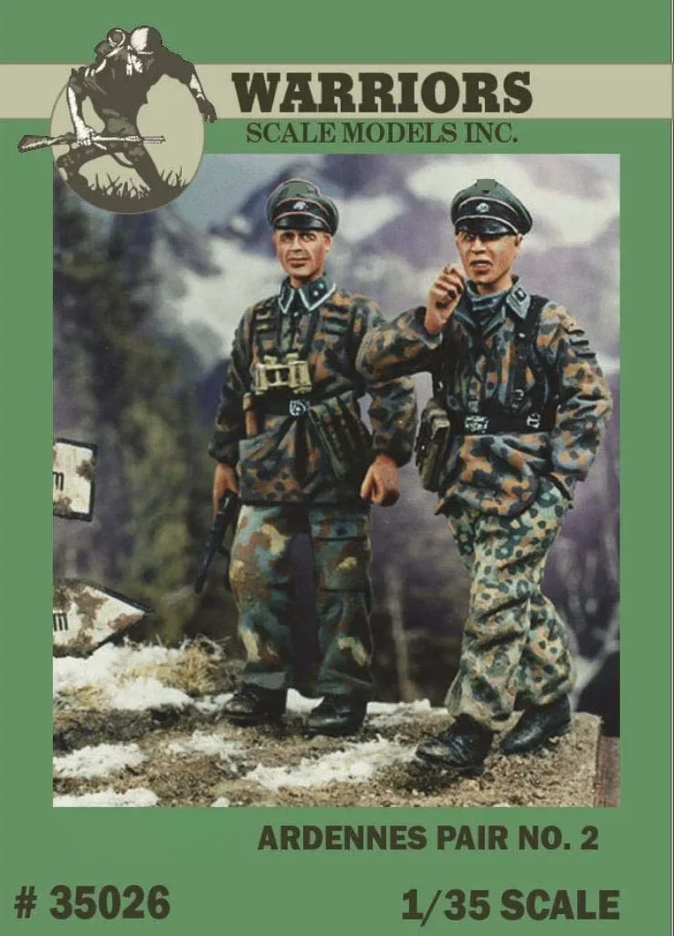 Coppia Ardennes tedesca della Seconda Guerra Mondiale 1/35 n. 2 - GUERRIORS # 35026 (2 figure/set in resina)