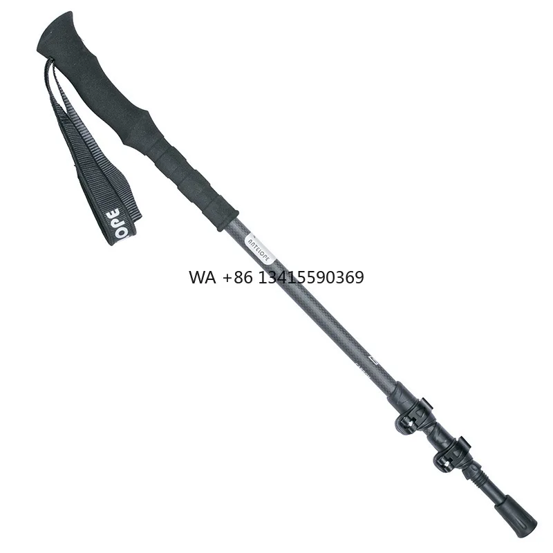 

Outdoor Alpenstock 3K Carbon Fiber Walking Sticks Telescoping Foldable Self Defense Hiking Trekking Poles Sticks