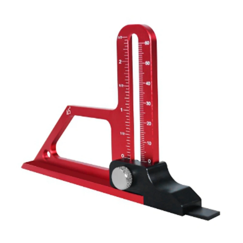 0-60 مللي متر قابل للتعديل الجدول المنشار عمق قياس سبائك الألومنيوم قياس قياس لضبط شفرة راوتر بت الارتفاع