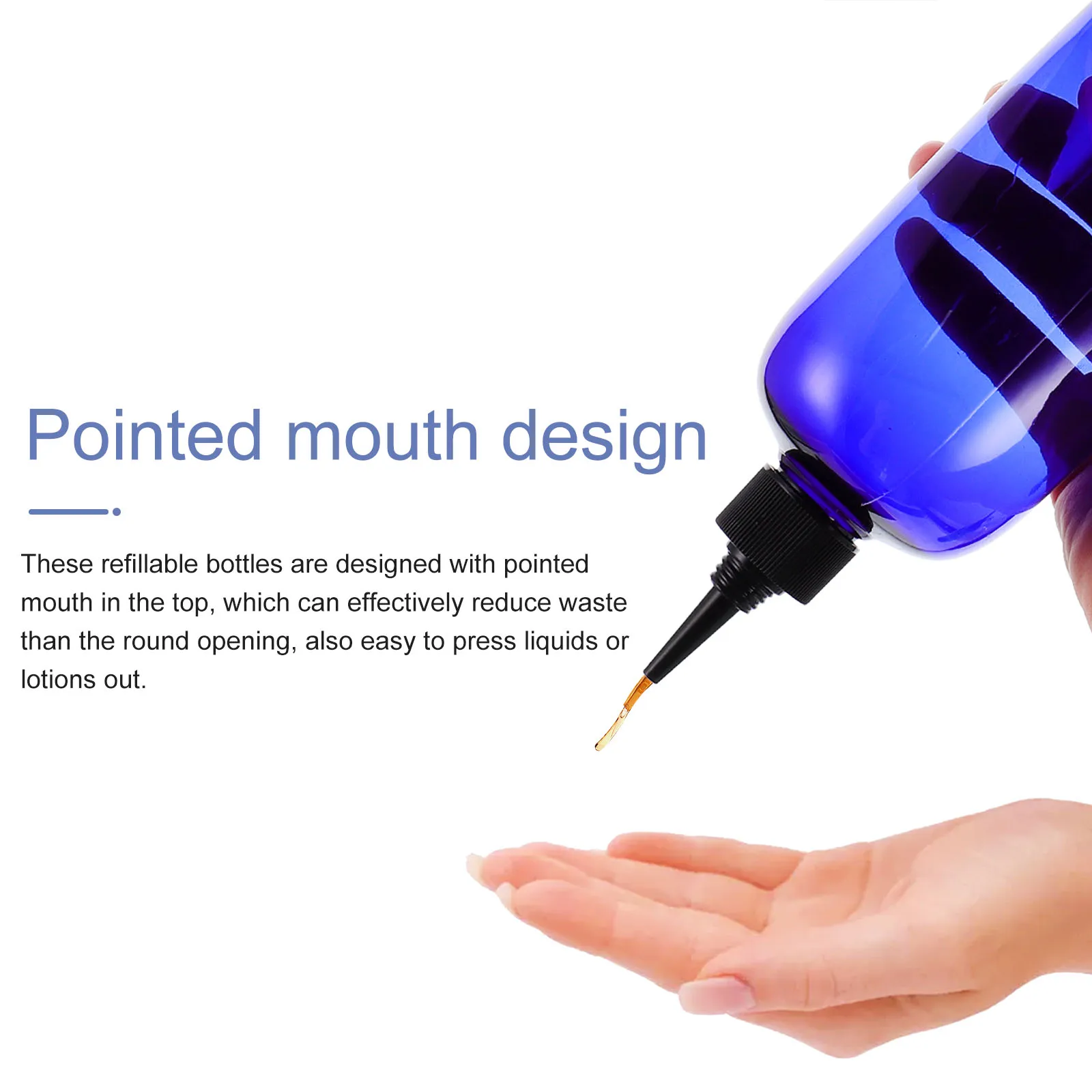 

6pcs 500Ml Hair Color Applicator Bottles Refillable Squeeze Dyeing Bottle For Hair Oil Container Leakproof Reusable