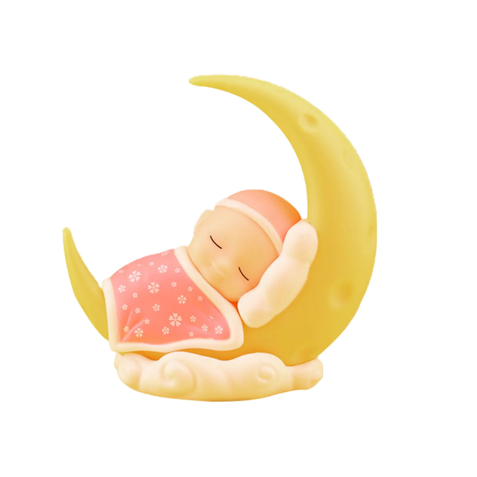 Gift Ornament Cake Topper Lightweight Cartoon Cute Mini Figurine Home Decor Moon Baby Statue PartyStanding Car Dashboard