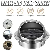 Stainless Steel Wall Ceiling Air Vent Ducting Ventilation 80/100/150mm Exhaust Grille Cover Outlet Heating Cooling Vents Cap