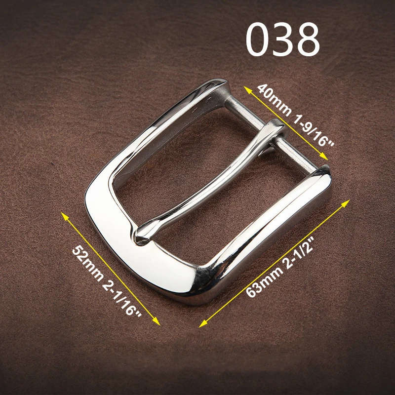 1pcs 304 Stainless Steel 40mm Belt Buckle End Heel bar Buckle Single Pin Heavy-duty For Leather Craft Strap Webbing Dog Collar