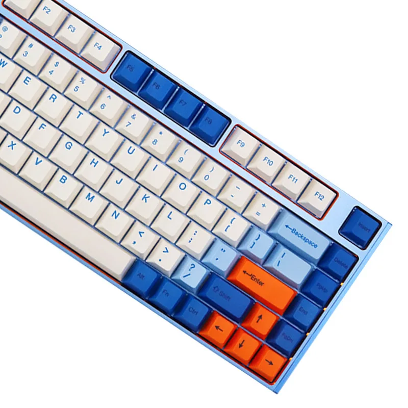 Aluminum PBT Key Cap Mechanical Keyboard Game Keyboard Blue RBG Custom Mechanical Keyboard RGB Metal Usb Stock Wired Red Axis