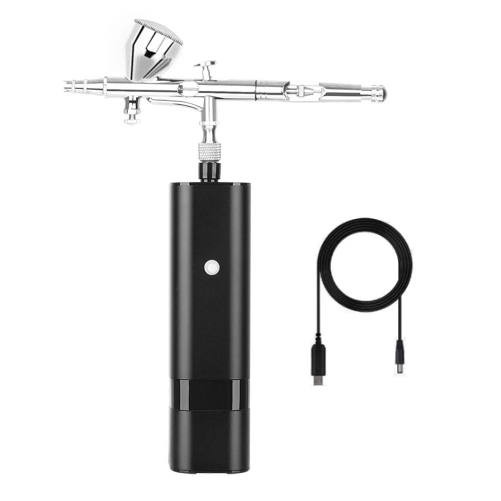 Upgraded Airbrush Portable Mini Air Brush Spray Gun with Compressor Single Action Painting Kits for Cake Makeup Art Nail Model