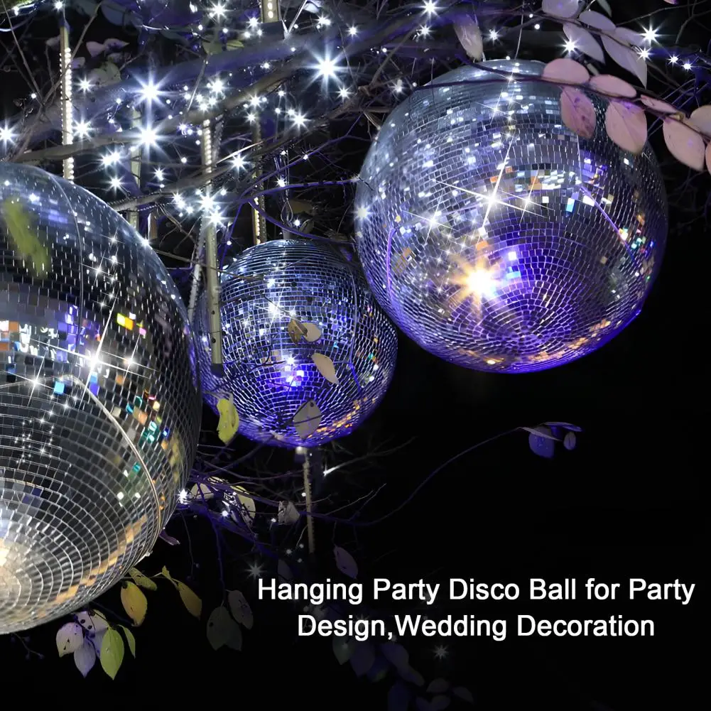 Large Disco Ball, Hanging Disco Ball, Silver Color Disco Ball, Big Ball Wedding Decoration (12Inch)