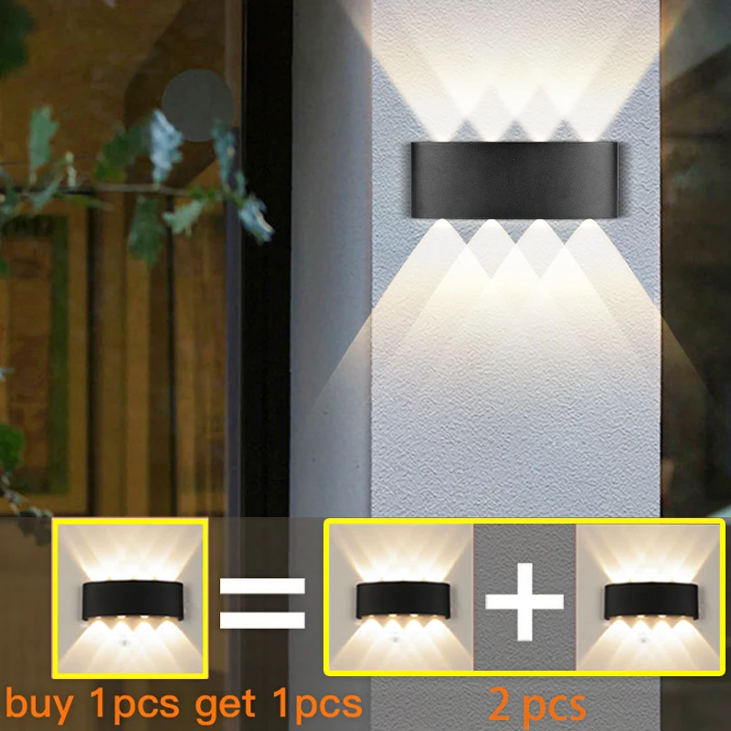 Led Wall Lamp AC86-265V Outdoor Wall Sconce Lamps Lighting IP65 Waterproof 4/6/8w Wall Light For House Garden Indoor Home Decor