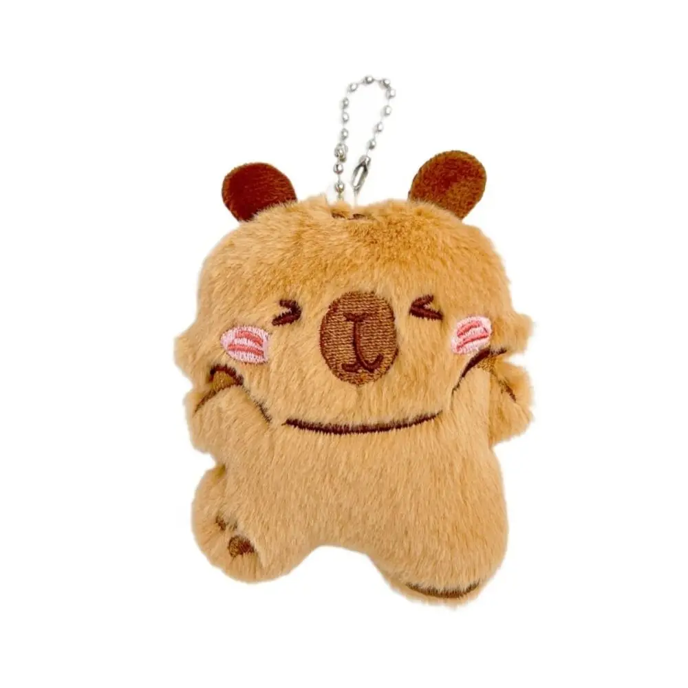 Kawaii Cartoon Capybara Doll Pendant Pelican Schoolbag Accessories Capybara Plush Keychain Stuffed Toys Bag Pendant Gifts